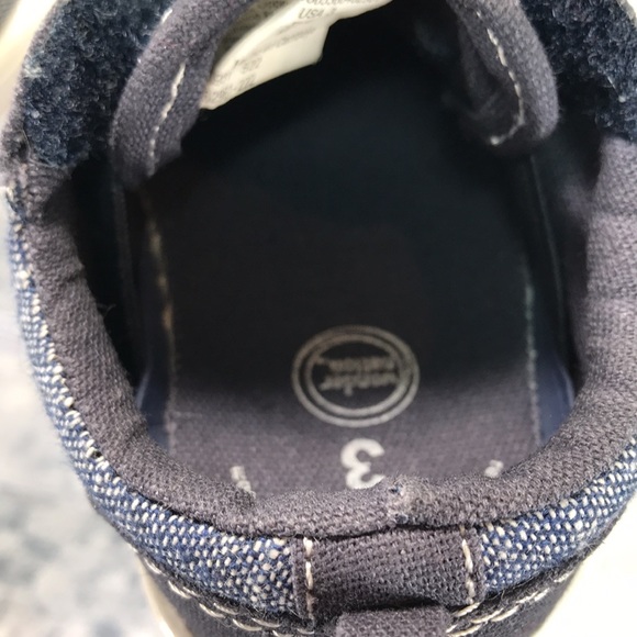 Wonder Nation Navy Blue Canvas Slip-On Velcro Shoes Baby Boy 3 ✨Like NEW✨ - Picture 6 of 11
